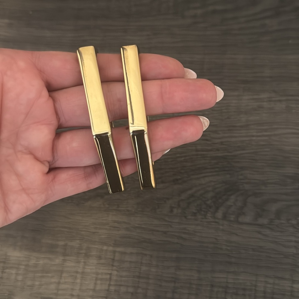 Geometric Gold Color Bangles - Picture 2 of 2